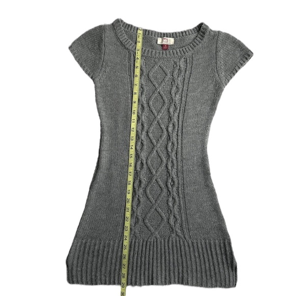 lei Knit Gray Mini Dress Sweater Material Women’s Medium, could fit size Small - Picture 3 of 6